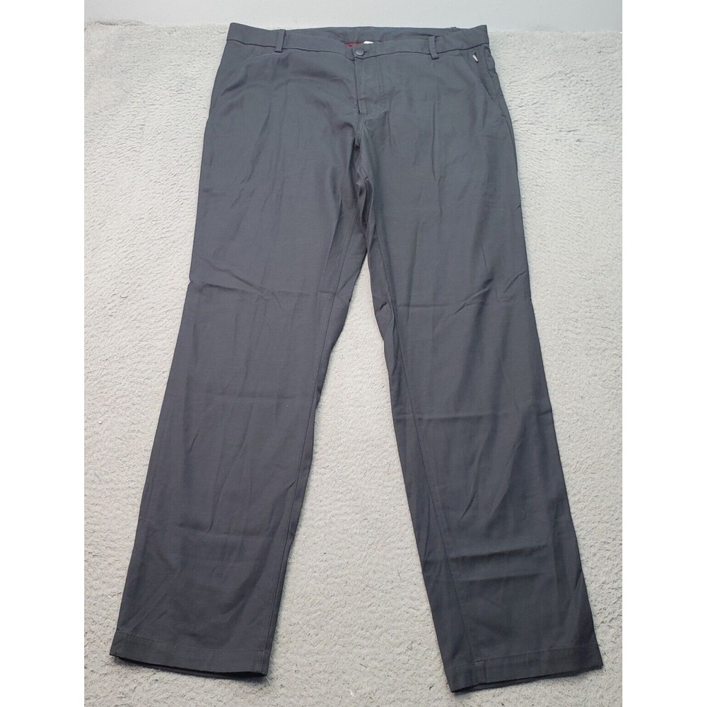 Lululemon Activewear Pants Mens Size 38 Black Nylon Flat Front Slash Pockets‎
